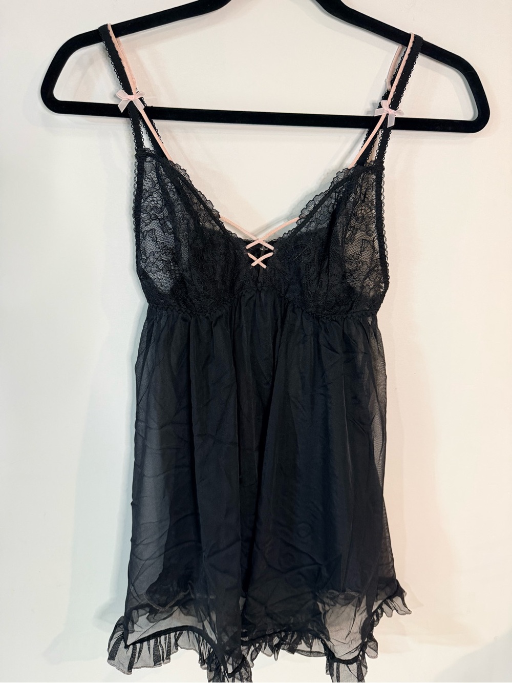 Victoria’s Secret black nightie lingerie lace sheer
